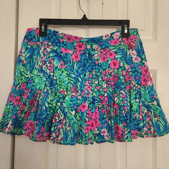 Lilly Pulitzer Taye Luxletic Skirt Multi Tiny Garden - Picture 2 of 8